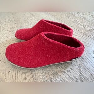 Glerups SLIP-ON WITH LEATHER SOLE - RED Size 37